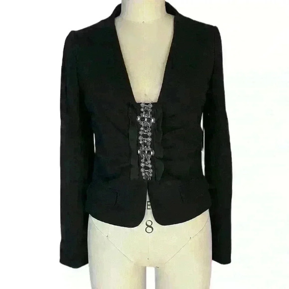 Valentino Embellished Vintage Evening Jacket Size 8 - Picture 1 of 8